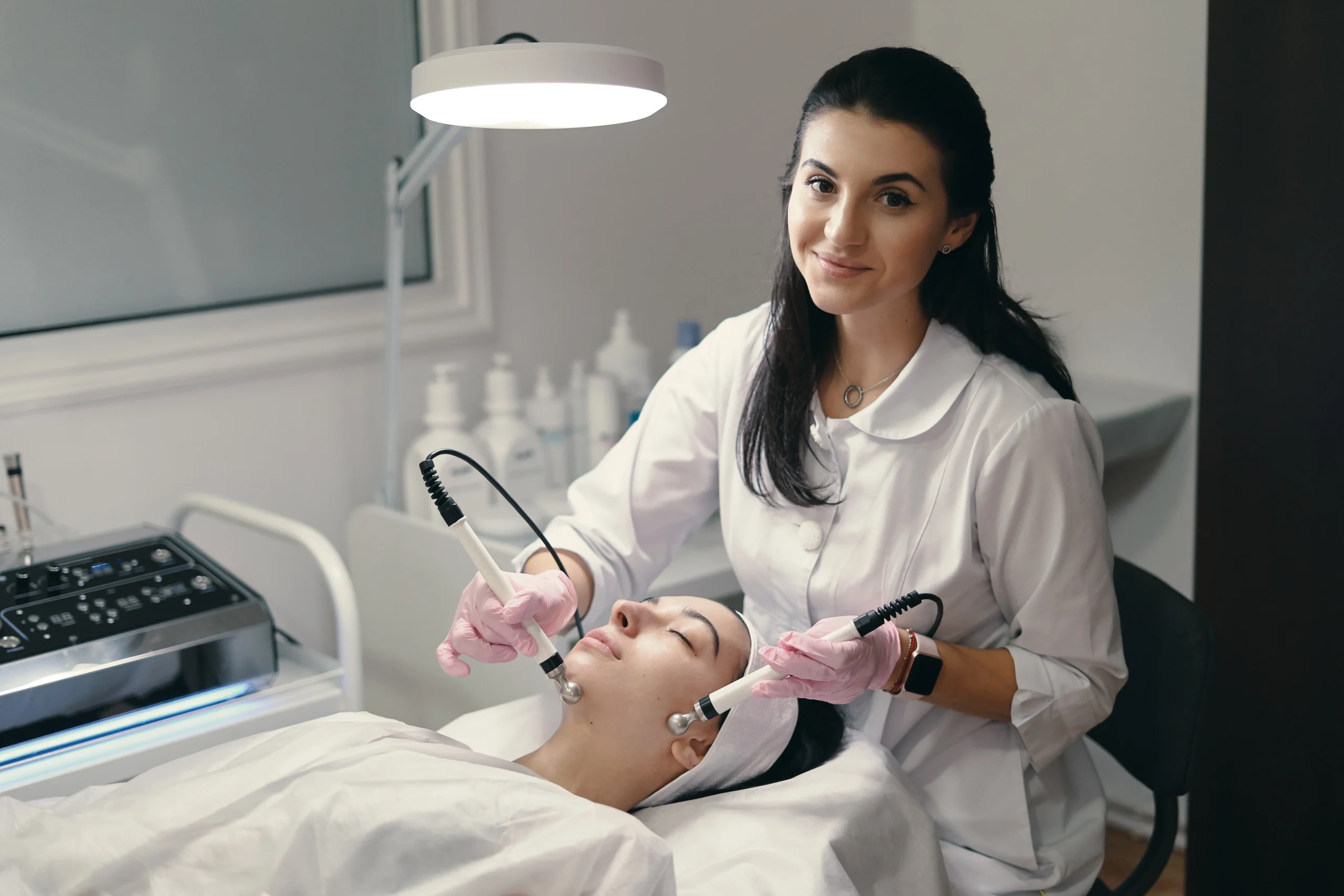 Patient at a skin and aesthetic clinic